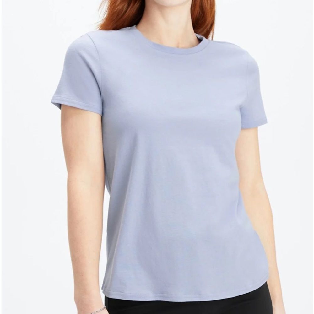 Fabletics 100% Cotton‎ Jersey Tee Wedgewood Color S NWT and in packaging